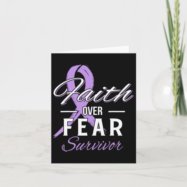 Carte Tout Cancer Survivant La foi sur la peur Don chrét (Devant)