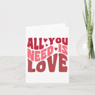 Carte Tout Ce Dont Vous Avez Besoin Est Amour Style Rétr