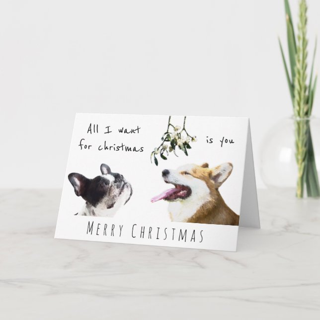 Carte Tout ce que je veux pour Noël, c'est que vous aime (Devant)