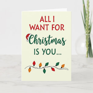 Carte Tout ce que je veux pour Noël c'est toi