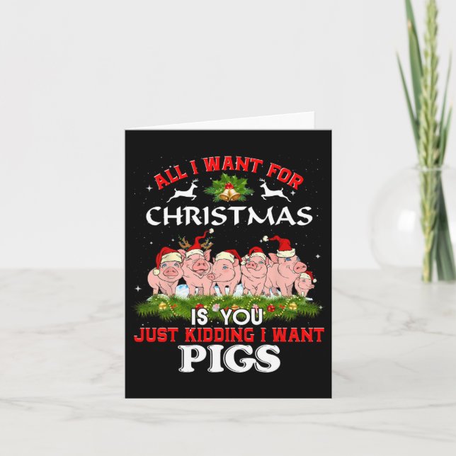Carte Tout Ce Que Je Veux Pour Noël, C'Est Un Chandail V (Devant)