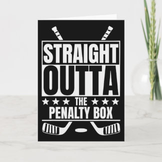 Carte Tout droit sorti du banc des pénalités - Hockey dr