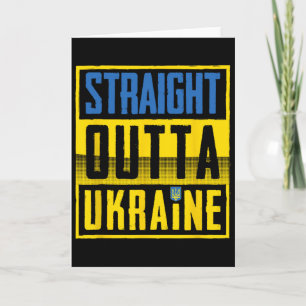 Carte Tout droit sortie d'Ukraine Drapeau ukrainien Ukra
