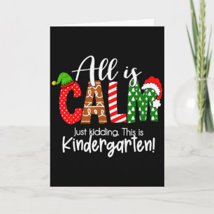 Carte Tout est calme, juste pour rire, c'est Noël de mat