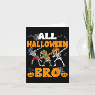 Carte Tout Halloween Bro Dabbing Skeleton Jack-o'-lanter