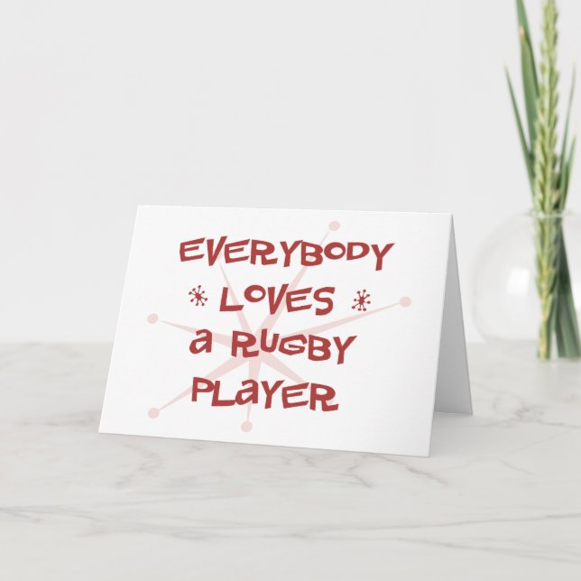 Carte Tout Le Monde Aime Un Joueur De Rugby (Devant)