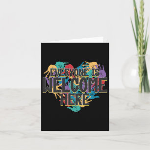 Carte Tout Le Monde Est Bienvenue Ici - Habille Coeur D'