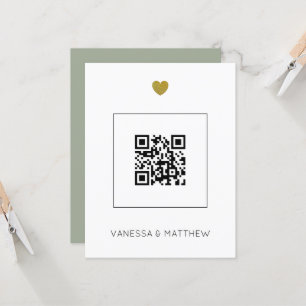 Carte Tout moderne en une seule dimension Code QR Mariag