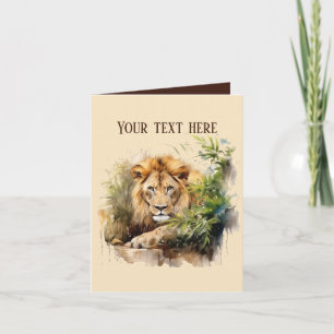 Carte Tout objet lion ajouter du texte