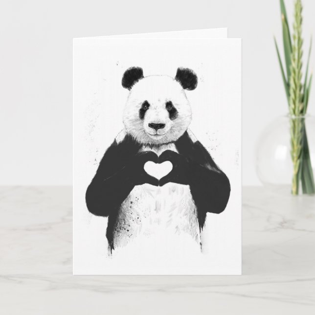 Carte Tout que vous avez besoin est amour (Devant)