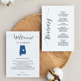 Carte Toute couleur Alabama Mariage Bienvenue lettre Iti