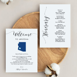 Carte Toute couleur Arizona Mariage Bienvenue lettre Iti