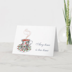 Carte Toute heure est l'heure du thé Devise de thé Citat