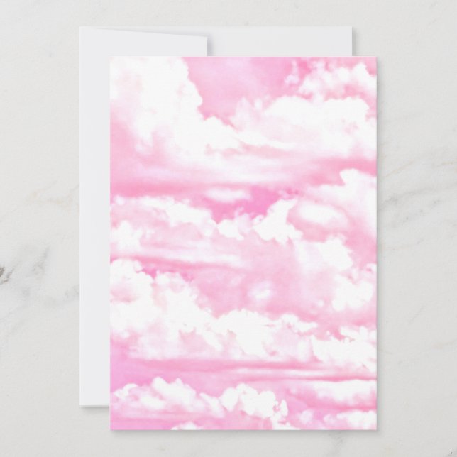 Carte Toute la décoration rose Festive Nuageuse (Devant)