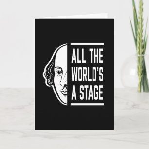 Carte Toute la scène mondiale Thespian Shakespeare Citat