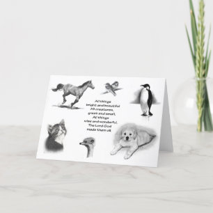 Carte Toutes Les Créatures Grandes Et Petites : Animaux 