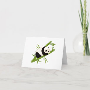 Carte Toutes les occasions Panda Bear Blank Foled Greeti