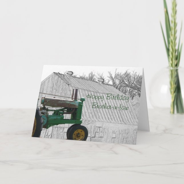 Carte Tracteur antique et vieille personnaliser de (Devant)