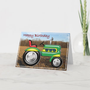 Carte Tracteur Terriffic dans le champ Anniversaire