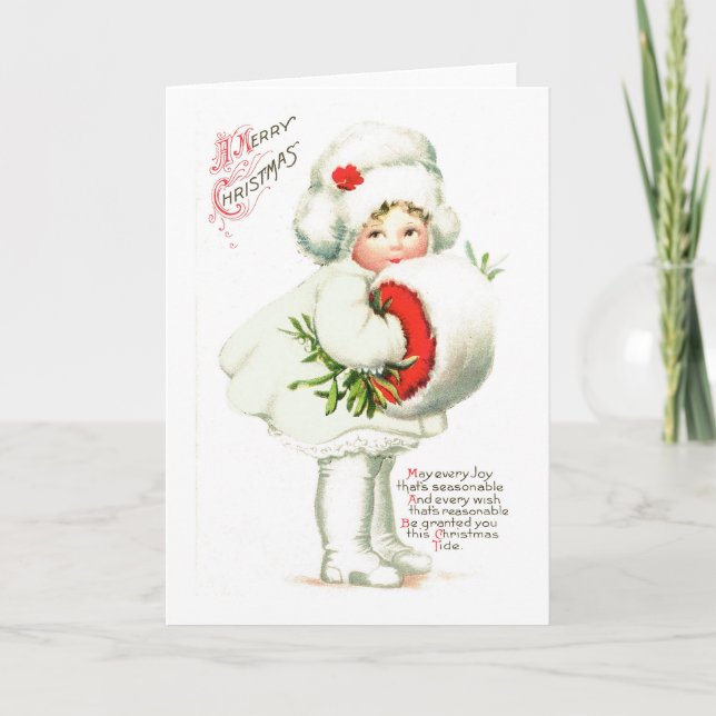 Carte traditionnelle de Vintage Christmas (Devant)