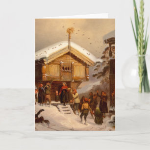 Carte Traditions de Noël Juleskikk Norvégien
