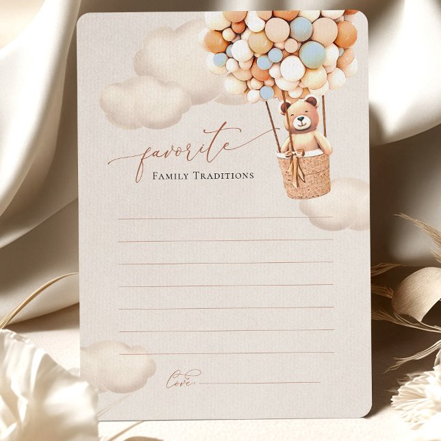 Carte Traditions familiales Baby shower de ballons d'our (Créateur téléchargé)