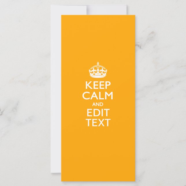 Carte Traffic Yellow Background Keep Calm And Your Text (Devant)