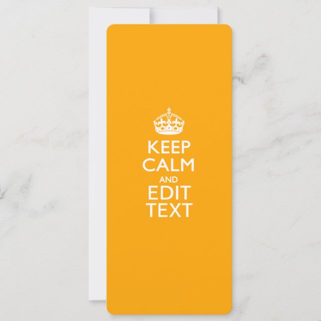 Carte Traffic Yellow Background Keep Calm And Your Text (Devant)