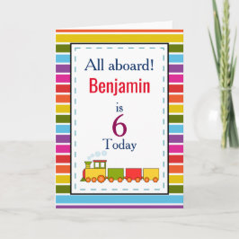 Carte Train Anniversaire Personnalisé Tout Âge