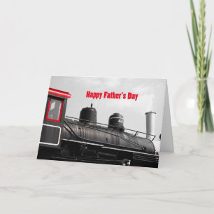Carte Train heureux de fête des pères