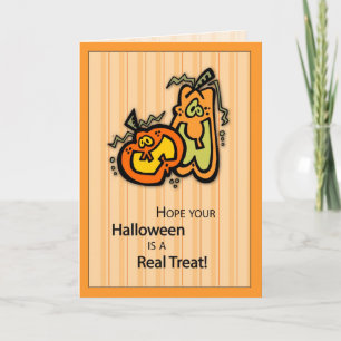Carte Traitement d'Halloween citrouille