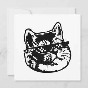 Carte Traiter Avec Il Lunettes Mème Chat