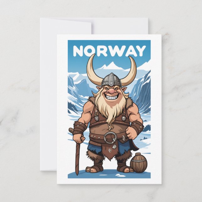 Carte Tranche norvégienne de texte personnalisé (Devant)