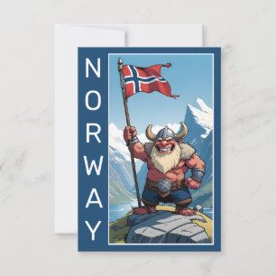 Carte Tranche norvégienne de texte personnalisé
