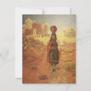 Carte Transporteur d'eau indien vintage par EW Rollins