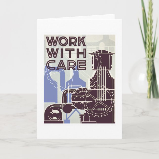 Carte Travail avec soin WPA 1937 (Devant)