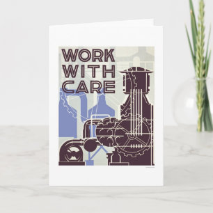 Carte Travail avec soin WPA 1937