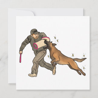 Carte Travail de morsure Malinois