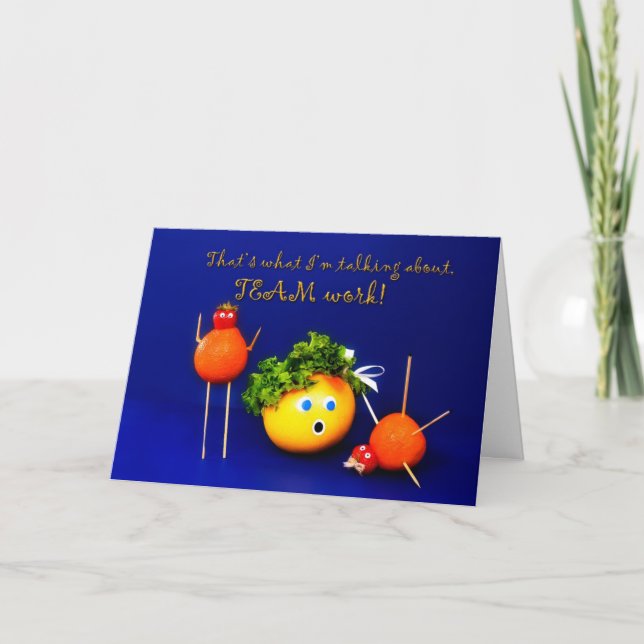 CARTE TRAVAIL D'ÉQUIPE - ENCOURAGEMENT - LOUER (Devant)