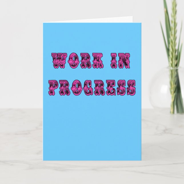 Carte Travail en cours Tshirt Inspiration (Devant)