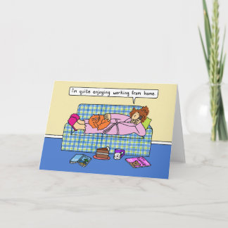 Carte Travailler à partir de Home Covid 19 Auto-isolemen