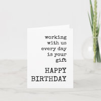 Travailler avec nous chaque jour est votre cadeau,