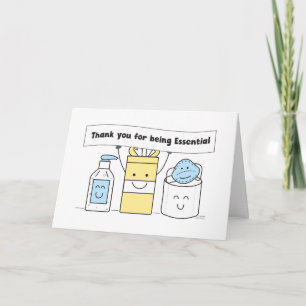 Carte Travailleur essentiel Merci Infirmière Docteur en 