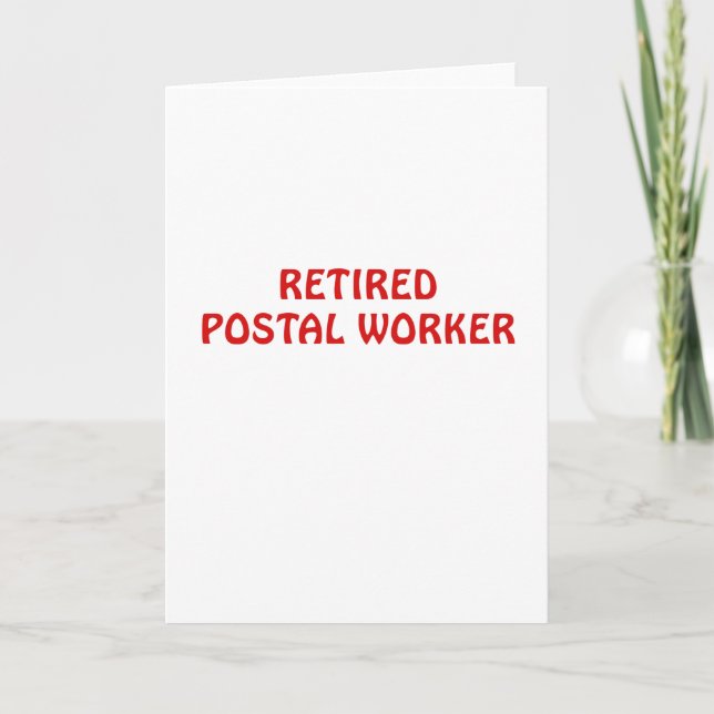 Carte Travailleur postal à la retraite (Devant)