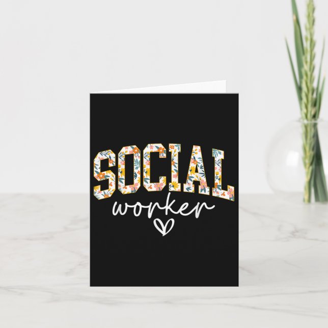 Carte Travailleur social floral, Conseiller scolaire, Tr (Devant)