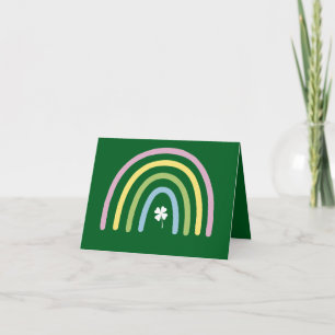 Carte Trèfle à quatre feuilles Arc-en-ciel Fête de la Sa
