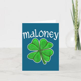 Carte Trèfle Chanceux Irish Maloney Saint-Patrick