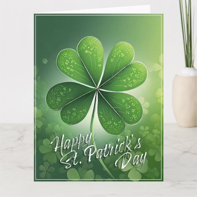 Carte Trèfles verts Joyeuse St. Patrick (8) c (Devant)