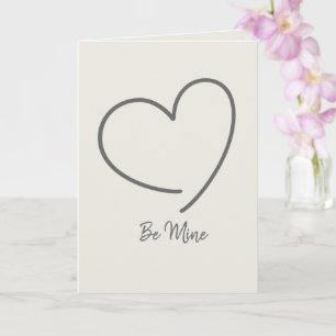 Carte Trendy Minimalist Love Heart Modern Valentines Day
