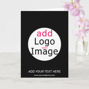 Carte Trendy professionnel chic extravagant noir coutume